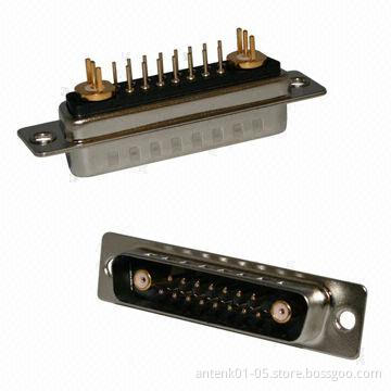 Combo D-sub Connector, Vertical Board Mount with 10/20/30/40A Current, OEM/ODM Orders Welcomed